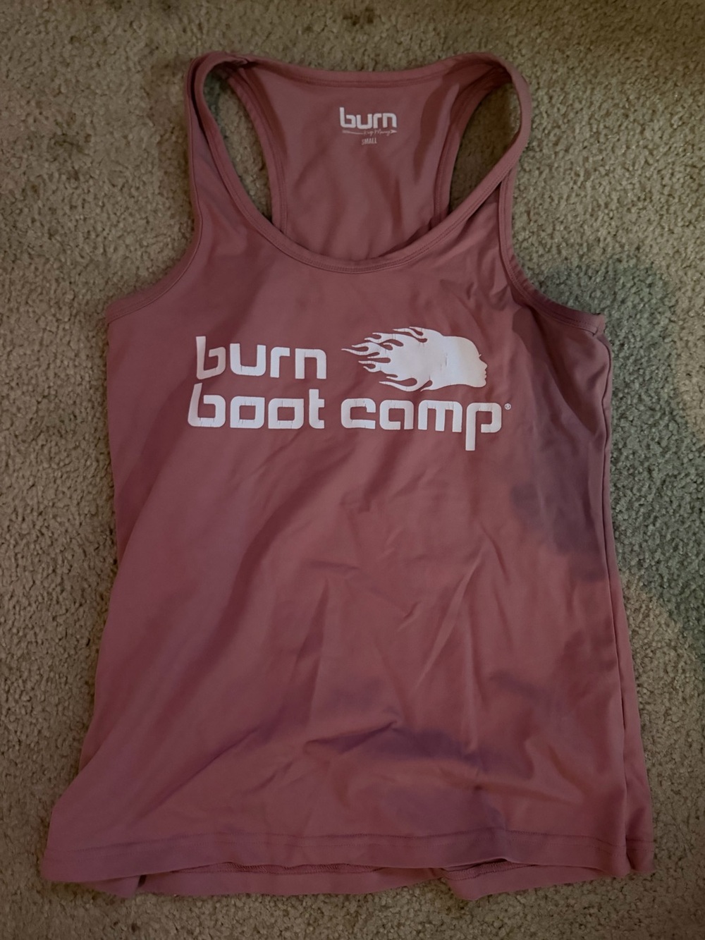 Burn Boot Camp Vintage Logo Racerback Full Length Tank